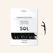 Biodegradable Charcoal Floss Picks