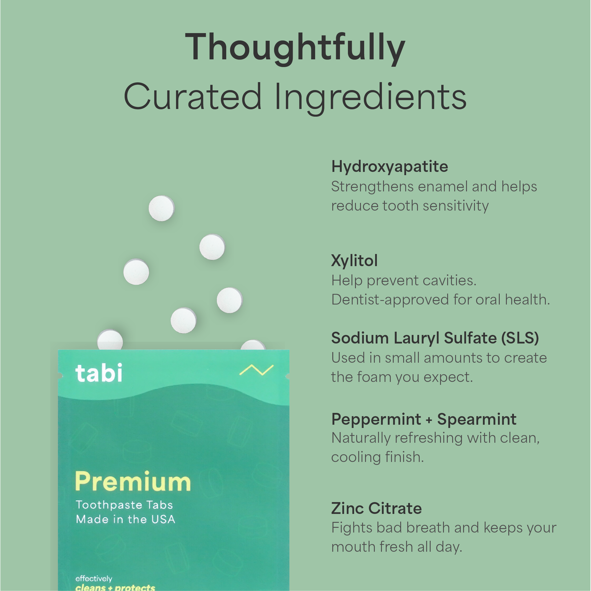 Tabi Premium Toothpaste Tablets